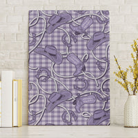 Purple Hawaii Palaka Cowboy Canvas Wall Art Hawaiian Paniolo Festival Spirit