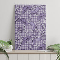 Purple Hawaii Palaka Cowboy Canvas Wall Art Hawaiian Paniolo Festival Spirit