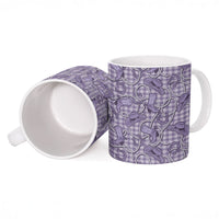 Purple Hawaii Palaka Cowboy Ceramic Mug Hawaiian Paniolo Festival Spirit