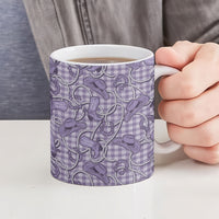 Purple Hawaii Palaka Cowboy Ceramic Mug Hawaiian Paniolo Festival Spirit