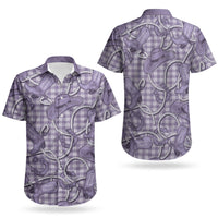 Purple Hawaii Palaka Cowboy Couples Matching Mermaid Dress and Hawaiian Shirt Hawaiian Paniolo Festival Spirit
