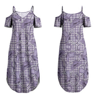 Purple Hawaii Palaka Cowboy Couples Matching Summer Maxi Dress and Hawaiian Shirt Hawaiian Paniolo Festival Spirit