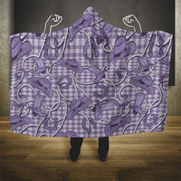 Purple Hawaii Palaka Cowboy Hooded Blanket Hawaiian Paniolo Festival Spirit