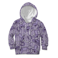 Purple Hawaii Palaka Cowboy Kid Hoodie Hawaiian Paniolo Festival Spirit