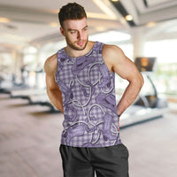 Purple Hawaii Palaka Cowboy Men Tank Top Hawaiian Paniolo Festival Spirit