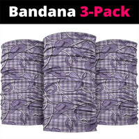 Purple Hawaii Palaka Cowboy Neck Gaiter Hawaiian Paniolo Festival Spirit