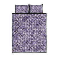 Purple Hawaii Palaka Cowboy Quilt Bed Set Hawaiian Paniolo Festival Spirit