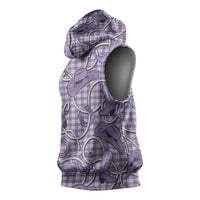 Purple Hawaii Palaka Cowboy Sleeveless Hoodie Hawaiian Paniolo Festival Spirit