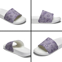 Purple Hawaii Palaka Cowboy Slide Sandals Hawaiian Paniolo Festival Spirit