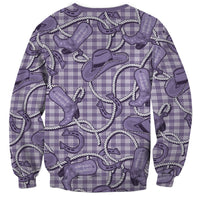 Purple Hawaii Palaka Cowboy Sweatshirt Hawaiian Paniolo Festival Spirit