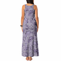 Purple Hawaii Palaka Cowboy Tank Maxi Dress Hawaiian Paniolo Festival Spirit