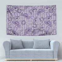 Purple Hawaii Palaka Cowboy Tapestry Hawaiian Paniolo Festival Spirit