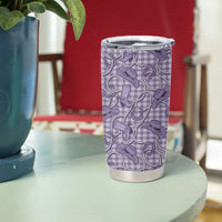 Purple Hawaii Palaka Cowboy Tumbler Cup Hawaiian Paniolo Festival Spirit