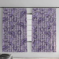 Purple Hawaii Palaka Cowboy Window Curtain Hawaiian Paniolo Festival Spirit