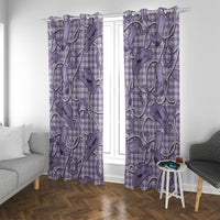 Purple Hawaii Palaka Cowboy Window Curtain Hawaiian Paniolo Festival Spirit