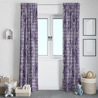 Purple Hawaii Palaka Cowboy Window Curtain Hawaiian Paniolo Festival Spirit