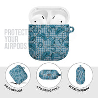 Blue Hawaii Palaka Cowboy AirPods Case Hawaiian Paniolo Festival Spirit