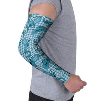 Blue Hawaii Palaka Cowboy Arm Sleeves Hawaiian Paniolo Festival Spirit
