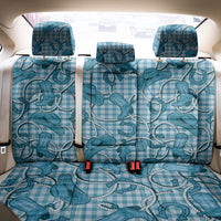 Blue Hawaii Palaka Cowboy Back Car Seat Cover Hawaiian Paniolo Festival Spirit