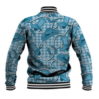 Blue Hawaii Palaka Cowboy Baseball Jacket Hawaiian Paniolo Festival Spirit