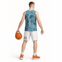 Blue Hawaii Palaka Cowboy Basketball Jersey Hawaiian Paniolo Festival Spirit