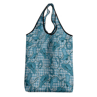 Blue Hawaii Palaka Cowboy Grocery Bag Hawaiian Paniolo Festival Spirit