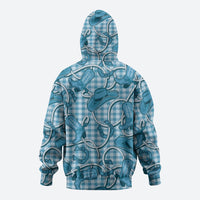 Blue Hawaii Palaka Cowboy Hoodie Hawaiian Paniolo Festival Spirit