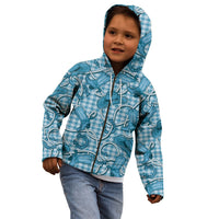 Blue Hawaii Palaka Cowboy Kid Hoodie Hawaiian Paniolo Festival Spirit