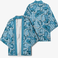 Blue Hawaii Palaka Cowboy Kimono Hawaiian Paniolo Festival Spirit