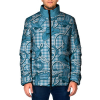 Blue Hawaii Palaka Cowboy Padded Jacket Hawaiian Paniolo Festival Spirit