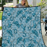 Blue Hawaii Palaka Cowboy Quilt Hawaiian Paniolo Festival Spirit