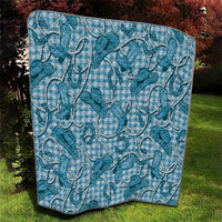 Blue Hawaii Palaka Cowboy Quilt Hawaiian Paniolo Festival Spirit