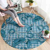 Blue Hawaii Palaka Cowboy Round Carpet Hawaiian Paniolo Festival Spirit