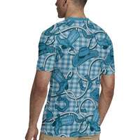 Blue Hawaii Palaka Cowboy Rugby Jersey Hawaiian Paniolo Festival Spirit