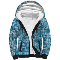 Blue Hawaii Palaka Cowboy Sherpa Hoodie Hawaiian Paniolo Festival Spirit