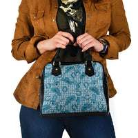 Blue Hawaii Palaka Cowboy Shoulder Handbag Hawaiian Paniolo Festival Spirit