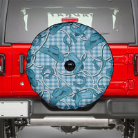 Blue Hawaii Palaka Cowboy Spare Tire Cover Hawaiian Paniolo Festival Spirit