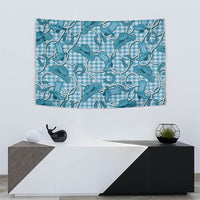 Blue Hawaii Palaka Cowboy Tapestry Hawaiian Paniolo Festival Spirit
