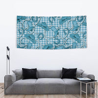 Blue Hawaii Palaka Cowboy Tapestry Hawaiian Paniolo Festival Spirit