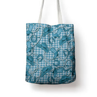 Blue Hawaii Palaka Cowboy Tote Bag Hawaiian Paniolo Festival Spirit