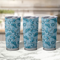 Blue Hawaii Palaka Cowboy Tumbler Cup Hawaiian Paniolo Festival Spirit