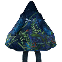 New Zealand Takahe Personalised Cloak Silver Fern Galaxy Polynesian Pattern