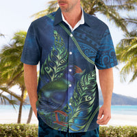 New Zealand Takahe Personalised Hawaiian Shirt Silver Fern Galaxy Polynesian Pattern LT22 - Polynesian Pride