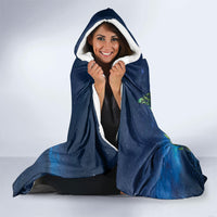New Zealand Takahe Personalised Hooded Blanket Silver Fern Galaxy Polynesian Pattern