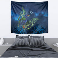 New Zealand Takahe Personalised Tapestry Silver Fern Galaxy Polynesian Pattern