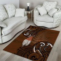 New Zealand Taiaha Area Rug Maori Weapon Silver Fern Maori Pattern
