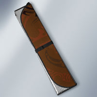 New Zealand Taiaha Auto Sun Shade Maori Weapon Silver Fern Maori Pattern