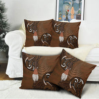 New Zealand Taiaha Pillow Cover Maori Weapon Silver Fern Maori Pattern