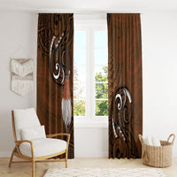 New Zealand Taiaha Window Curtain Maori Weapon Silver Fern Maori Pattern