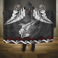 New Zealand Weka Personalised Hooded Blanket Aotearoa Hen Silver Fern Maori Pattern